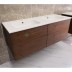 Wall Hung Vanity Blanche Series 1200mm Double Walnut Veneer